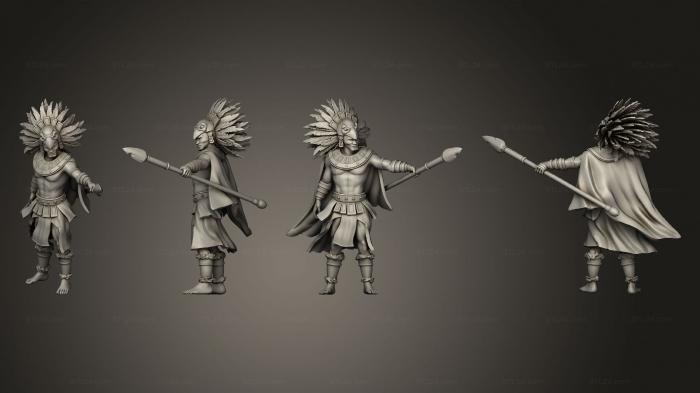 Military figurines (Eagle Warrior Spear, STKW_5733) 3D models for cnc