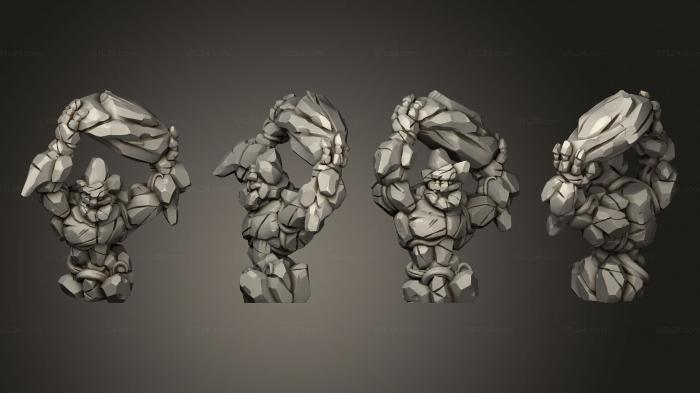Military figurines (Earth Elemental 02, STKW_5735) 3D models for cnc