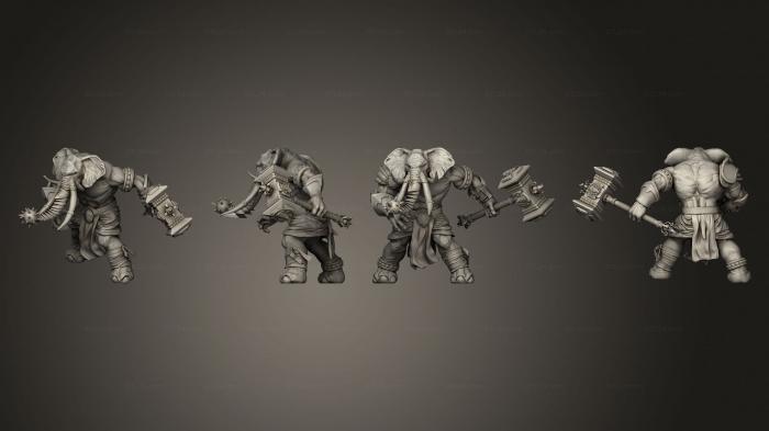 Статуэтки военные (Слон Народный Варварский Молот Большой, STKW_5799) 3D модель для ЧПУ станка