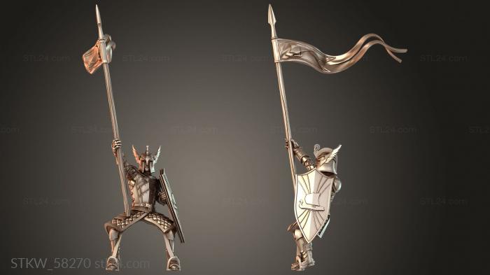 Knight Mounted Banner Bearer