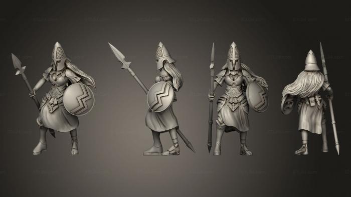 Military figurines (Elf Warrior 1 2, STKW_5854) 3D models for cnc