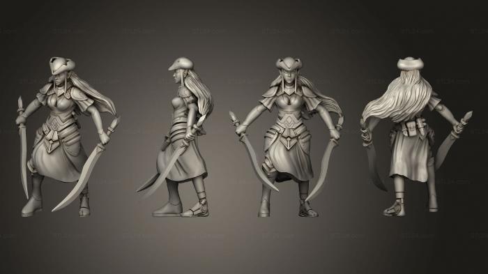Military figurines (Elf Warrior 1, STKW_5855) 3D models for cnc