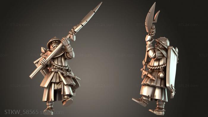 Приземляет миниатюры THIN GALLIA MEN ARMS