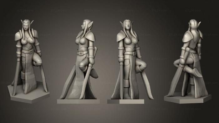 Military figurines (Elf Warrior 2 V, STKW_5858) 3D models for cnc