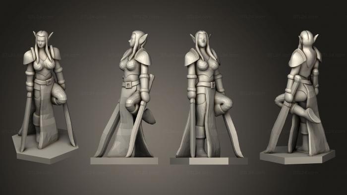 Military figurines (Elf Warrior 2, STKW_5859) 3D models for cnc