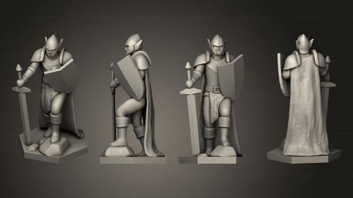 Military figurines (Elf Warrior V 2, STKW_5860) 3D models for cnc