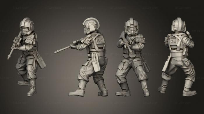 Military figurines (Ember Squad with Helmet 1, STKW_5886) 3D models for cnc