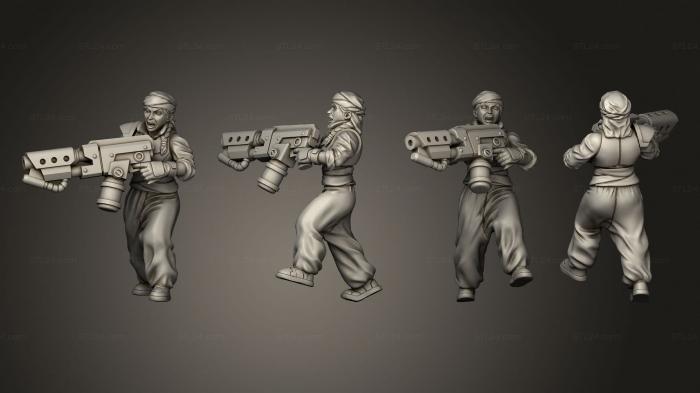 Military figurines (Emperor Flame Thrower Trooper 005, STKW_5893) 3D models for cnc