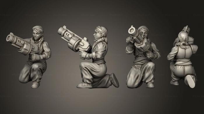 Military figurines (Emperor Grenade Launcher Trooper Kneeling, STKW_5899) 3D models for cnc