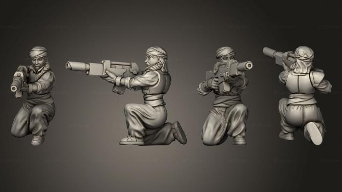 Military figurines (Emperor Laser Rifle Trooper Kneeling, STKW_5910) 3D models for cnc