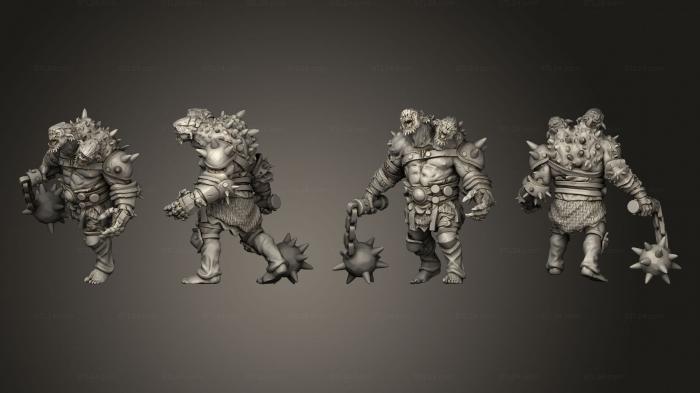 Military figurines (Ettin Beast Roar Large, STKW_5990) 3D models for cnc