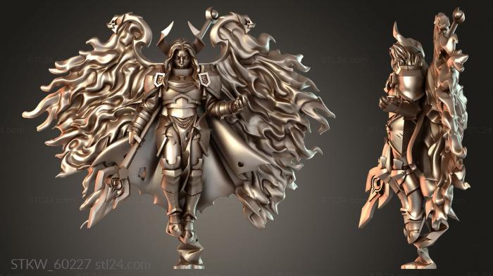 Military figurines (Mercenaries Blaze the Exile Angel, STKW_60227) 3D models for cnc