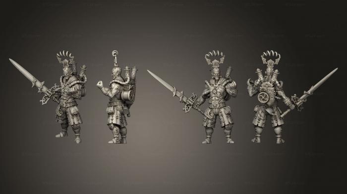 Military figurines (experimental warrior with a sword, STKW_6031) 3D models for cnc