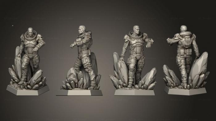 Military figurines (Explorer Astronaut, STKW_6032) 3D models for cnc