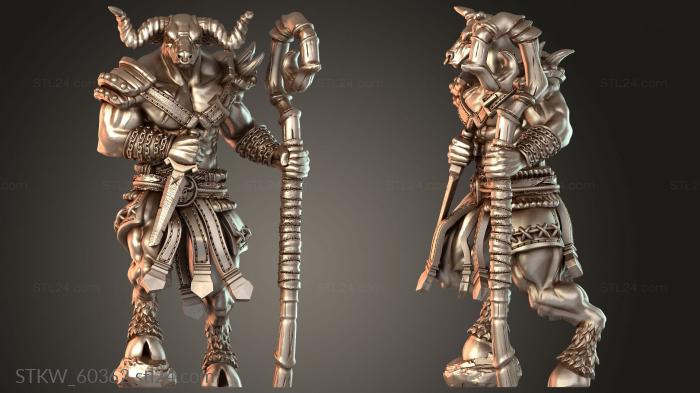 Military figurines (Minotaur Dagger, STKW_60362) 3D models for cnc
