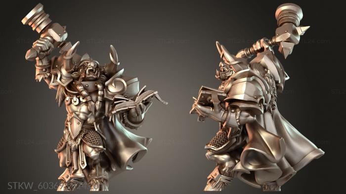 Military figurines (Minotaur Paladin, STKW_60369) 3D models for cnc