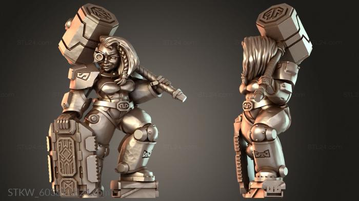 Military figurines (Miranda Ironblood, STKW_60385) 3D models for cnc