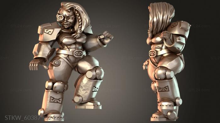 Military figurines (Miranda Ironblood Weapon, STKW_60387) 3D models for cnc