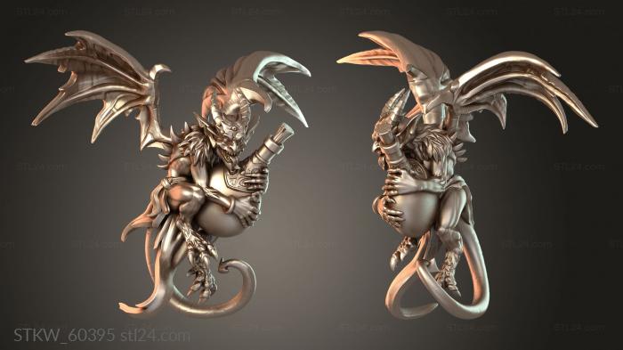 Mischievous Imps with flask