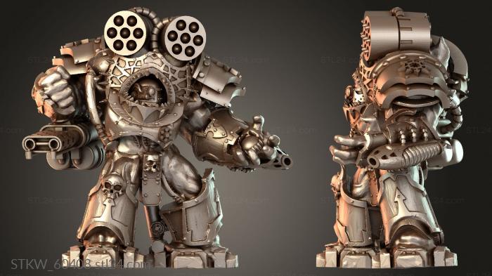 Military figurines (Missiles and Flamers shoulders, STKW_60408) 3D models for cnc