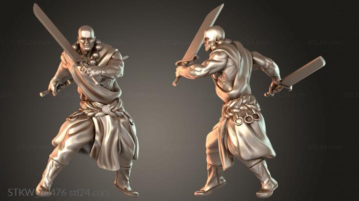 Monk Player Character Swords