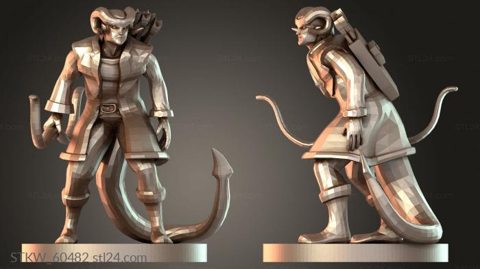 Monk Tiefling Male with Bow