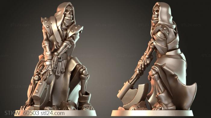 Military figurines (Monsters skeleton axe, STKW_60503) 3D models for cnc