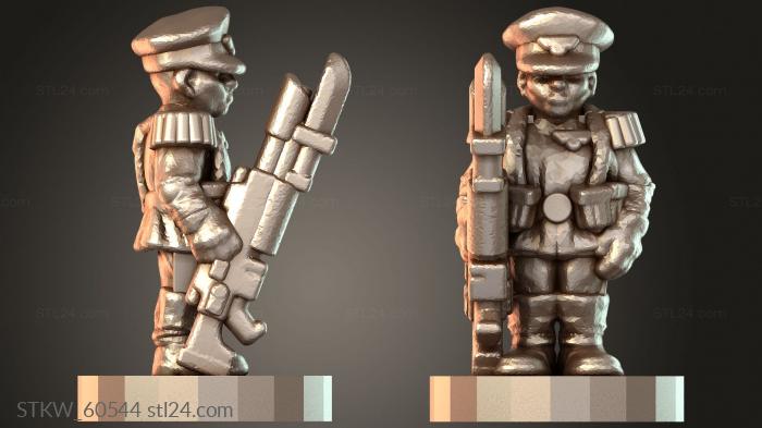 Military figurines (Morgar Infantry hardened, STKW_60544) 3D models for cnc