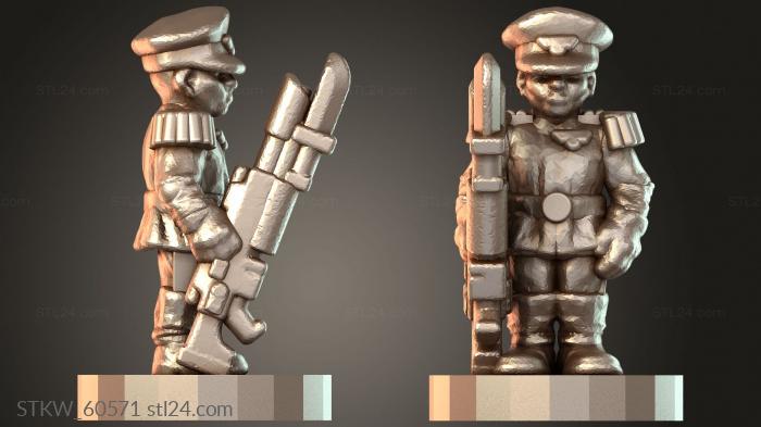 Military figurines (Morgar Steel Union hightower, STKW_60571) 3D models for cnc