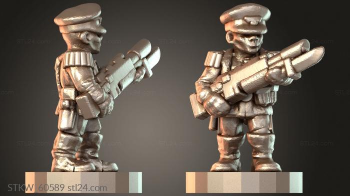 Military figurines (Morgar Steel Union zealot, STKW_60589) 3D models for cnc