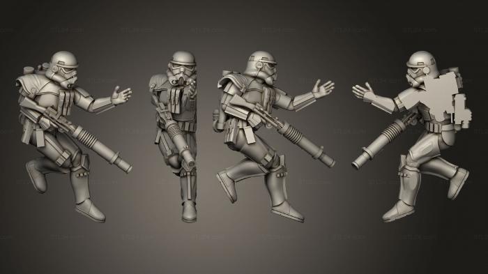 Military figurines (Fallen Sandtroopers 02, STKW_6063) 3D models for cnc