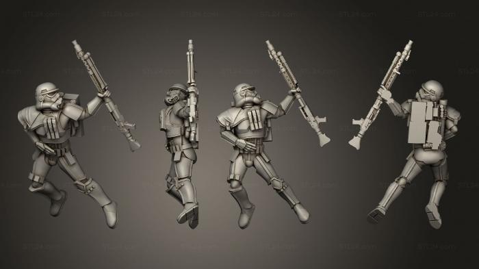 Military figurines (Fallen Sandtroopers 18, STKW_6065) 3D models for cnc
