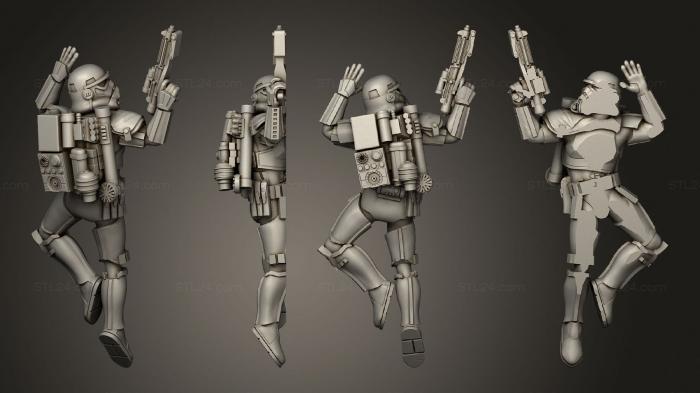 Military figurines (Fallen Sandtroopers, STKW_6066) 3D models for cnc