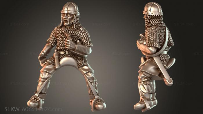 Military figurines (Mounted Hearthguard ironbound, STKW_60661) 3D models for cnc