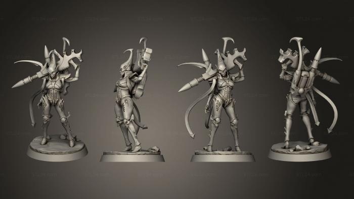 Military figurines (Fanatic Skull Dancers 01, STKW_6067) 3D models for cnc