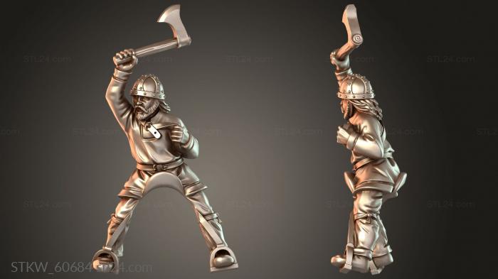 Military figurines (Mounted Hearthguard xenoguard, STKW_60684) 3D models for cnc