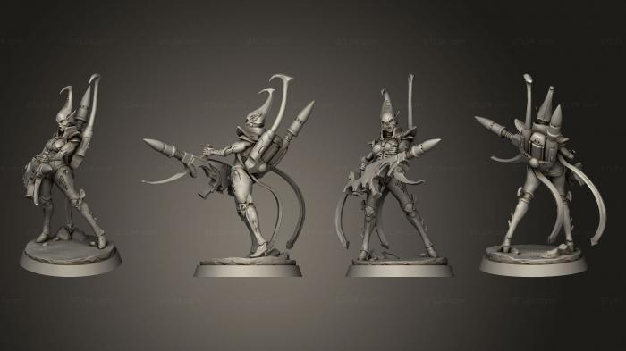 Military figurines (Fanatic Skull Dancers 03, STKW_6069) 3D models for cnc