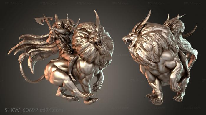 Mounted Lion Warrior