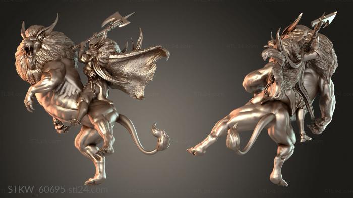 Mounted Lion Warrior talonblade
