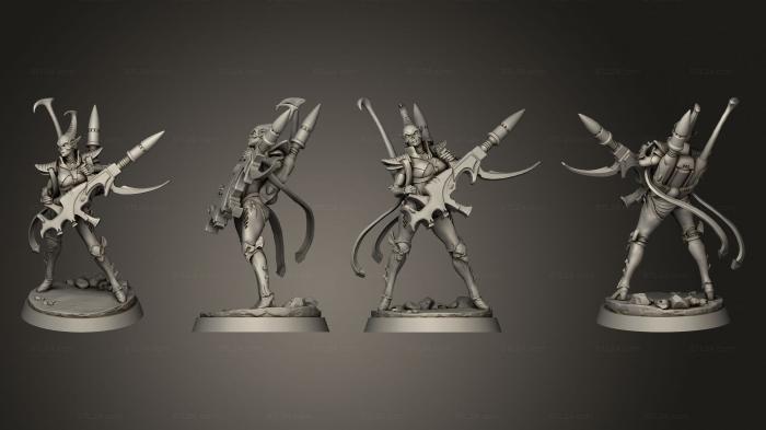 Military figurines (Fanatic Skull Dancers v 3, STKW_6070) 3D models for cnc