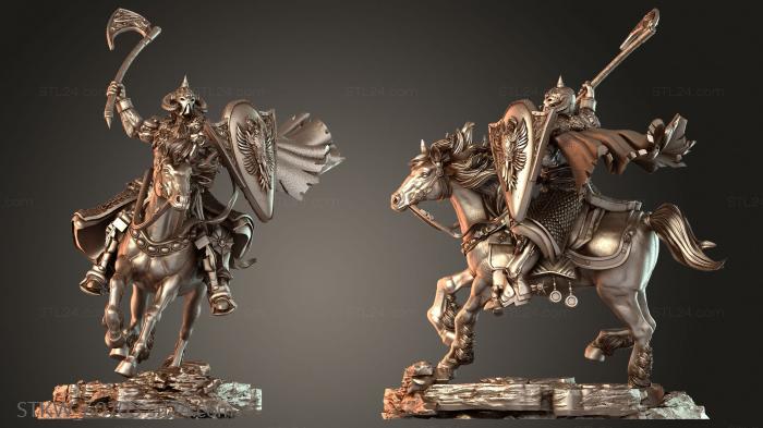 Mounted Warrior Galloping Attacking Bo