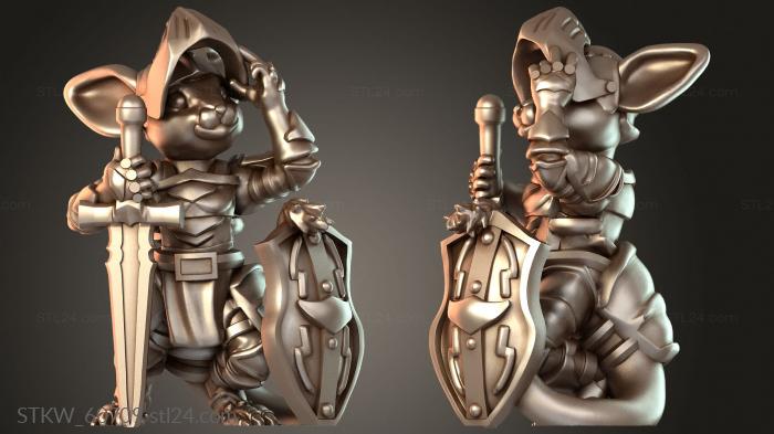 Military figurines (Mouse Knight NM RP, STKW_60709) 3D models for cnc