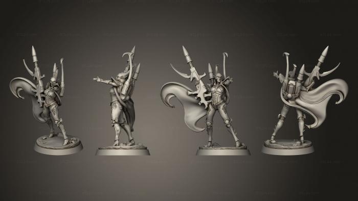 Military figurines (Fanatic Skull Dancers, STKW_6071) 3D models for cnc