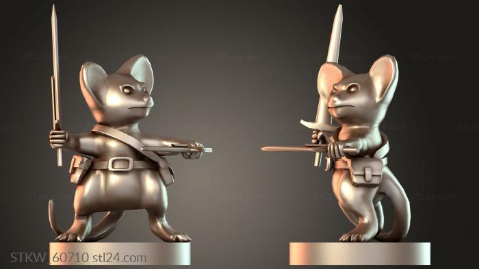 Mousefolk Fighter swords