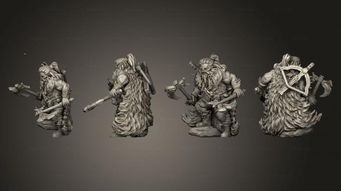 Military figurines (Fantasy Dwarf Madec, STKW_6075) 3D models for cnc