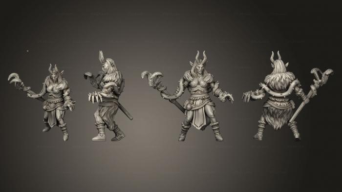 Military figurines (Fantasy Female Druid, STKW_6076) 3D models for cnc