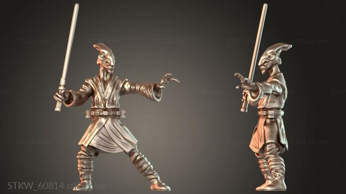 Military figurines (Mystical blue dinosaur warrior, STKW_60814) 3D models for cnc