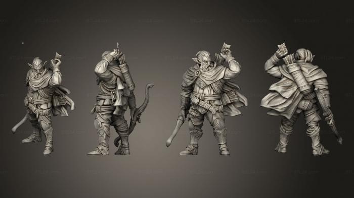 Military figurines (Fantasy Ranger, STKW_6086) 3D models for cnc