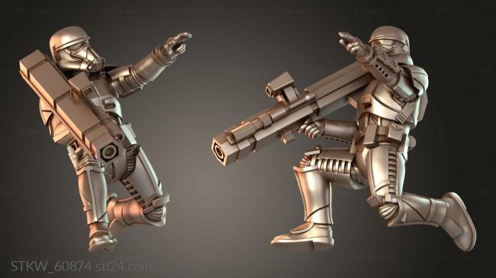Military figurines (Necro troopers heavy Reinforced, STKW_60874) 3D models for cnc