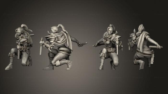 Military figurines (Female Assassin Dagger, STKW_6098) 3D models for cnc